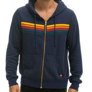 AVIATOR NATION 5 stripe navy hoodie unisex XL